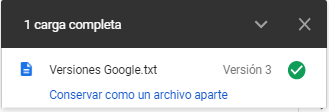 version de documentos