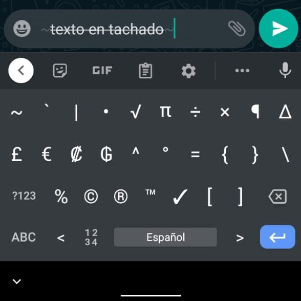 WhatsApp - tachado